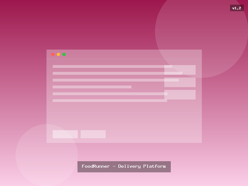 FoodRunner - Delivery Platform