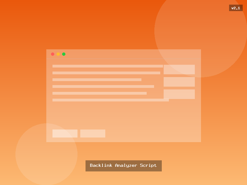 Backlink Analyzer Script