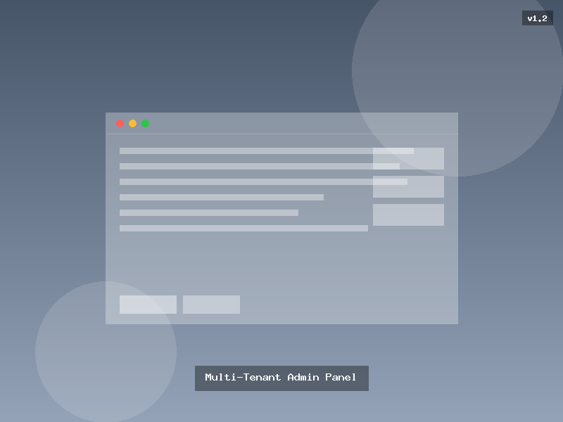 Multi-Tenant Admin Panel