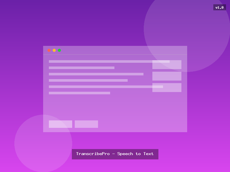 TranscribePro - Speech to Text