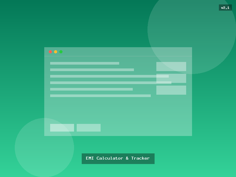 EMI Calculator & Tracker
