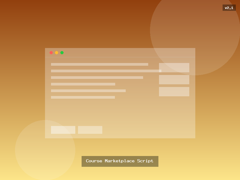 Course Marketplace Script