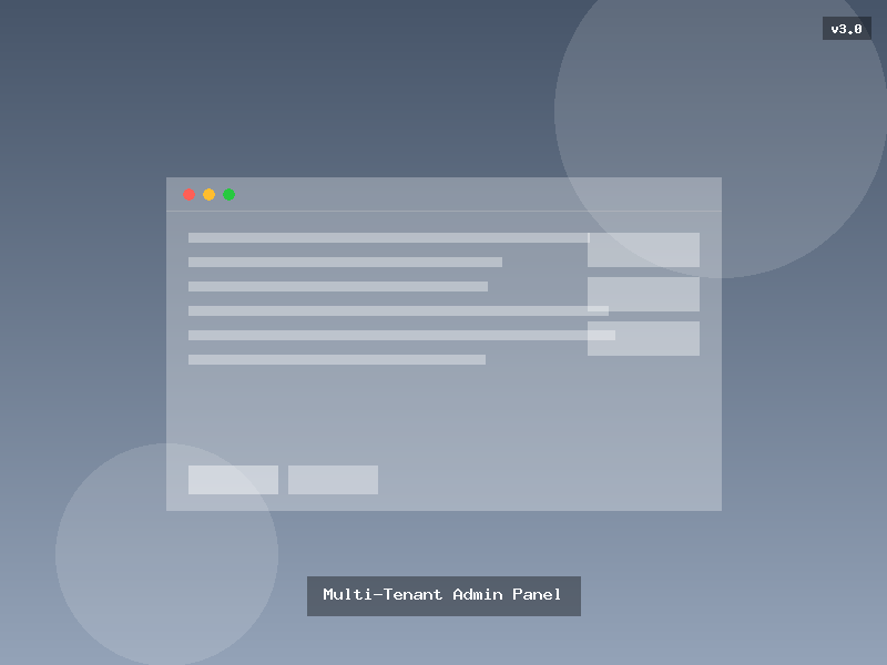 Multi-Tenant Admin Panel