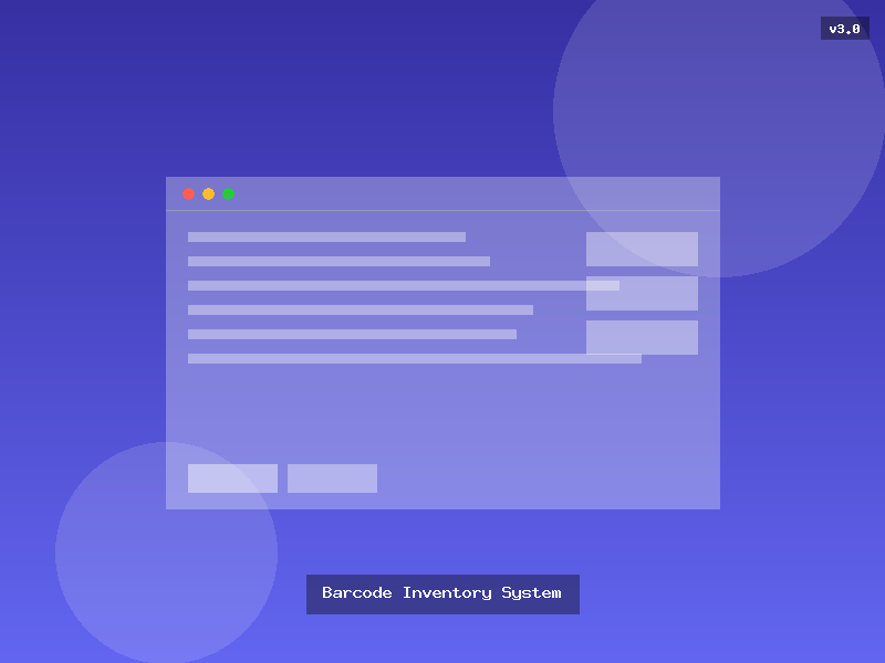 Barcode Inventory System