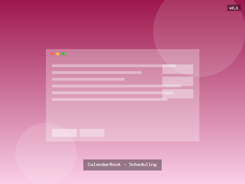 CalendarBook - Scheduling