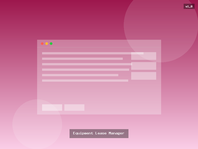 Equipment Lease Manager