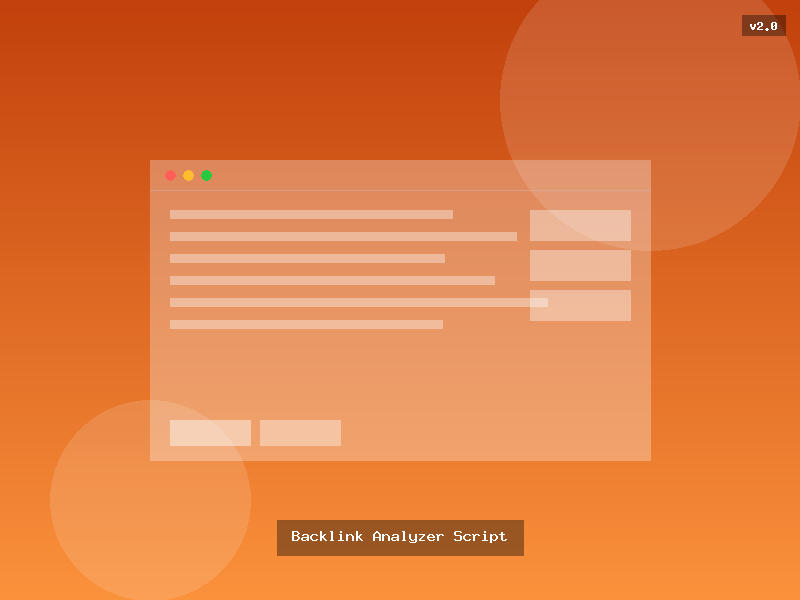 Backlink Analyzer Script