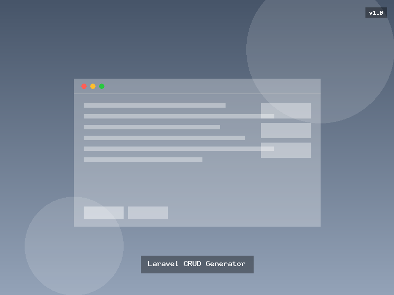 Laravel CRUD Generator