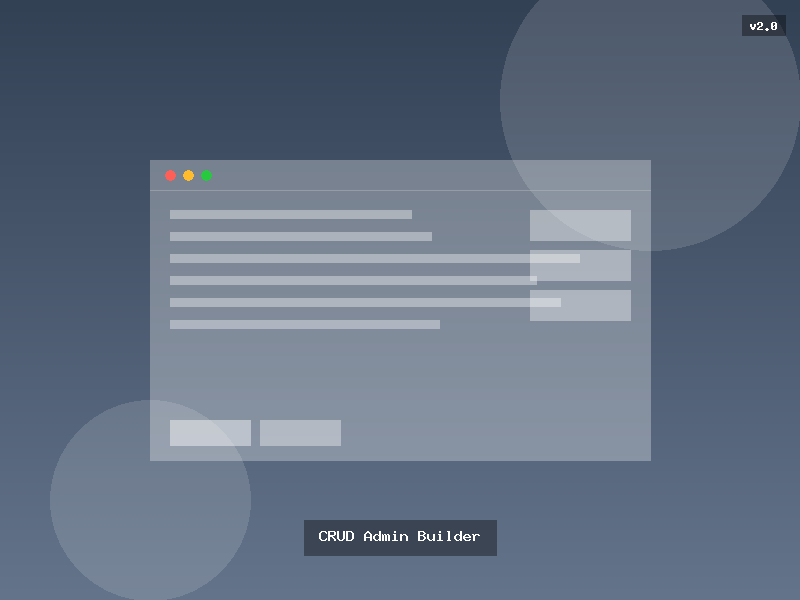 CRUD Admin Builder
