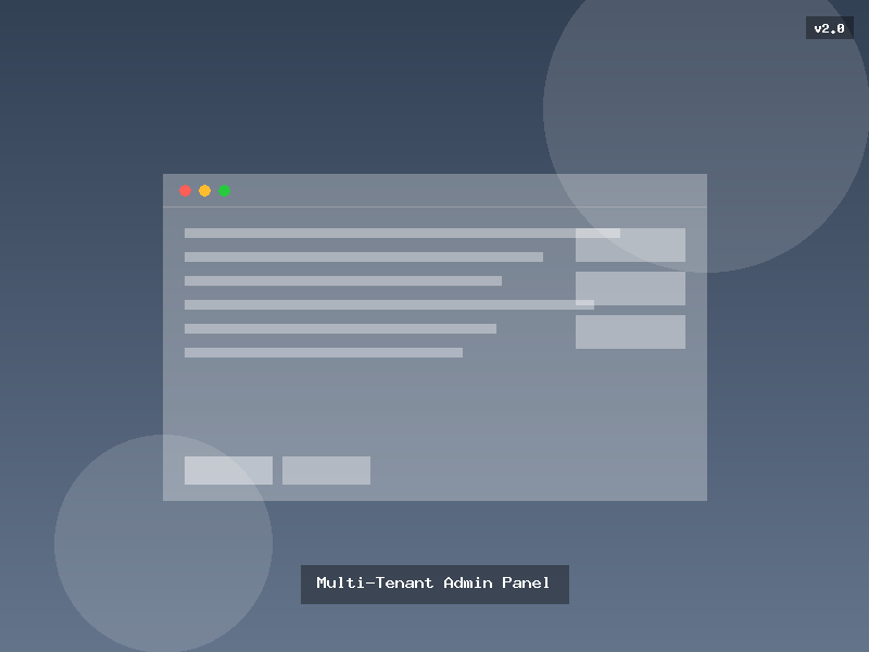 Multi-Tenant Admin Panel