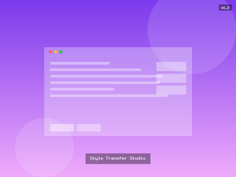 Style Transfer Studio