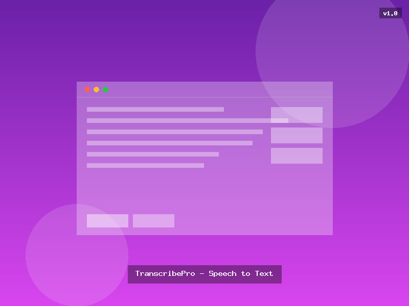 TranscribePro - Speech to Text