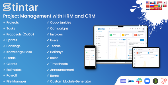 Stintar - Project Management with HRM and CRM